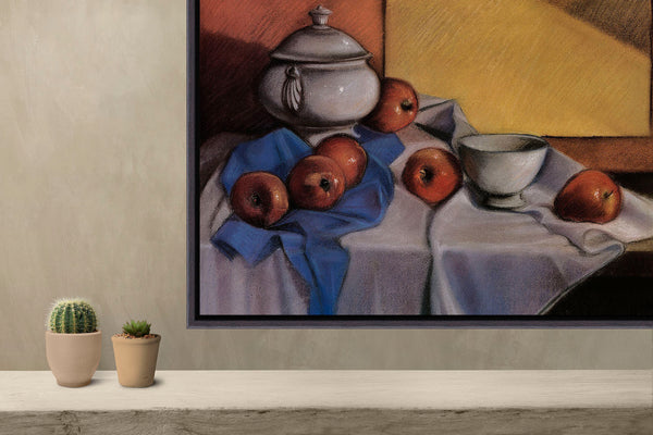 Blue Drape and Apples