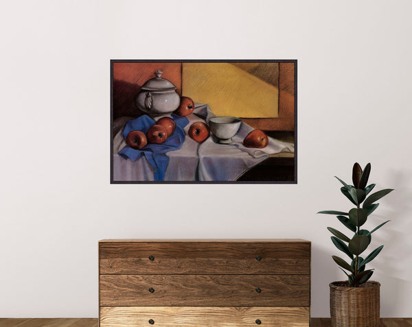Blue Drape and Apples