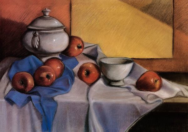 Blue Drape and Apples